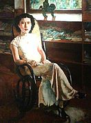 Portrait of Ms Jenny (1939) Size: unknown Medium: Oil on canvas A Cantonese dance hostess from Singapore commissioned by the then-vice-consul of Belgium to Singapore.