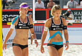Image 13Germany's Sara Goller (left) and Laura Ludwig with blue kinesio tape. (from Beach volleyball)
