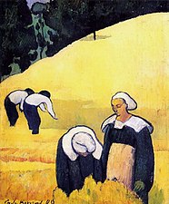 La Moisson d’un champ de blé (1888), 55 × 46 cm, Paris, musée d'Orsay.