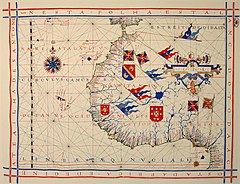 1571年绘制的西非航海图