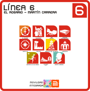 Scheme of the Mexico City Metro Line 6