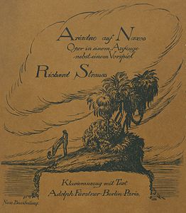 Vocal score cover of Ariadne auf Naxos, author unknown (restored by Adam Cuerden)